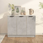 vidaXL Komoda betonsko siva 90,5x30x70 cm konstruiran les