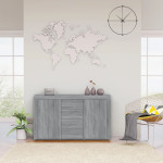 vidaXL Komoda siva sonoma 120x36x69 cm konstruiran les