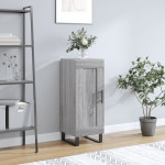vidaXL Komoda siva sonoma 34,5x34x90 cm inženirski les