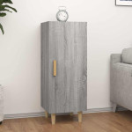 vidaXL Komoda siva sonoma 34,5x34x90 cm konstruiran les