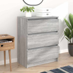 vidaXL Komoda siva sonoma 60x35x76 cm konstruiran les