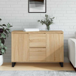 vidaXL Komoda sonoma hrast 101,5x35x70 cm inženirski les