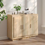 vidaXL Komoda sonoma hrast 92x35x75 cm konstruiran les