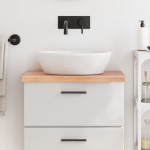 vidaXL Kopalniški pult svetlo rjav 60x40x(2-4) cm obdelan trden les