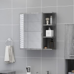 vidaXL Kopalniško ogledalo siva sonoma 62,5x20,5x64 inženirski les