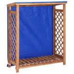vidaXL Lopa za shranjevanje drv 105x38x115 cm trden akacijev les