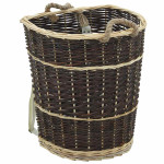 vidaXL Nahrbtnik za prenašanje drv s trakovi 44,5x37x50 cm naravna vrb