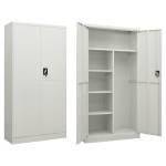 vidaXL Omara s ključavnico svetlo siva 90x40x180 cm jeklo