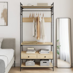 vidaXL Omara s predali sonoma hrast 89x39x184,5 cm konstruiran les