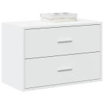 vidaXL Omara z 2 predaloma bela 60x31x40 cm inženirski les
