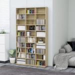 vidaXL Omarica za CD plošče sonoma hrast 102x16x177,5 cm konstr. les
