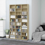 vidaXL Omarica za CD plošče sonoma hrast 102x23x177,5 cm konstr. les