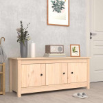 vidaXL Omarica za čevlje 110x38x45,5 cm trdna borovina