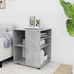 vidaXL Omarica na kolesih betonsko siva 60x53x72 cm iverna plošča