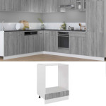 vidaXL Omarica za pečico "Riga" siva sonoma 60x46x81,5cm