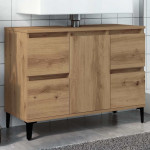 vidaXL Omarica za umivalnik artisan hrast 80x33x60 cm inženirski les
