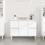 vidaXL Omarica za umivalnik bela 80x33x60 cm inženirski les
