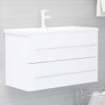 vidaXL Omarica za umivalnik bela 80x38,5x48 cm inženirski les