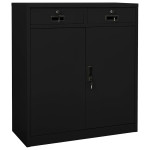 vidaXL Pisarniška omara črna 90x40x102 cm jeklo