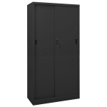 vidaXL Pisarniška omara z drsnimi vrati antracitna 90x40x180 cm jeklo