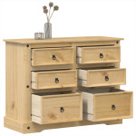 vidaXL Predalnik Corona 112x48x91 cm trdna borovina