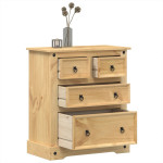 vidaXL Predalnik Corona 80x43x91 cm trdna borovina