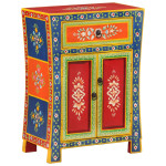 vidaXL Ročno barvana komoda 54x30x74 cm trden mangov les