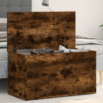 vidaXL Skrinja dimljeni hrast 84x42x46 cm konstruiran les