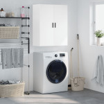 vidaXL Stenska omarica bela 69,5x34x90 cm