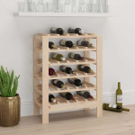 vidaXL Stojalo za vino 61,5x30x82 cm trdna borovina