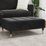 vidaXL Stolček za noge črn 77x55x31 cm žamet