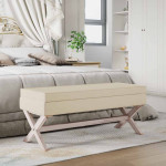 vidaXL Stolček s prostorom za shranjevanje 110x45x49 cm laneno platno