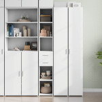 vidaXL Visoka omara bela 30x42,5x185 cm inženirski les