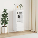 vidaXL Visoka omara Bela 40x36x110 cm inženirski les