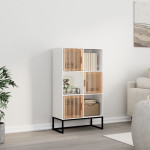 vidaXL Visoka omara bela 70x35x125 cm inženirski les
