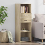 vidaXL Visoka omara sonoma hrast 40x42,5x124 cm inženirski les