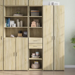 vidaXL Visoka omara sonoma hrast 40x42,5x185 cm inženirski les