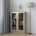 vidaXL Vitrina sonoma hrast 82,5x30,5x115 cm iverna plošča