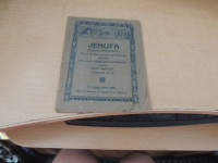 JENUFA NJENA PASTORKA L. JANAČEK ZVEZNA TISKARNA IN KNJIGARNA