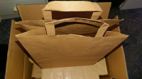 AKCIJA!!!  Nosilne vrečke - ploščat ročaj 26 + 14 x 32 cm rjave barve