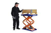 Hidravlična dvižna miza CRD 200 - 200 kg, 900 × 600 mm, dvojne škarje