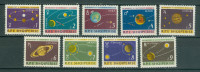 Albanija 1964 vesolje planeti našega osončja serija MNH**