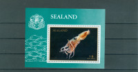 Anglija Sealand 1970 morska fauna blok MNH**