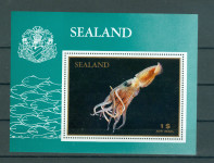 Anglija Sealand 1970 morska fauna blok MNH**