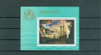 Anglija Sealand 1970 umetnost ladje blok MNH**