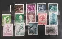 AVSTRIJA 1959 Lot 13 različnih žigosanih znamk