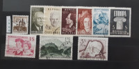 AVSTRIJA 1960 Lot 10 različnih žigosanih znamk