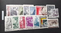 AVSTRIJA 1961 Lot 17 različnih žigosanih znamk