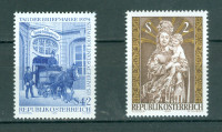 Avstrija 1974 dan znamke umetnost božič 2 sam. znamki MNH**
