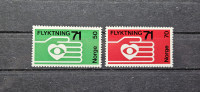 begunci - Norveška 1971 - Mi 623/624 - serija, čiste (Rafl01)